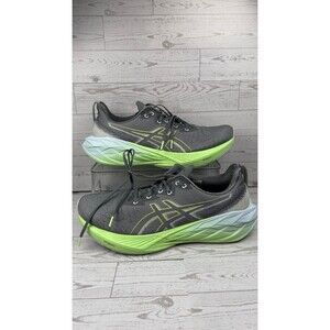 Asics Novablast Gray Green FF Blast+ Men’s Sz 14 Running Shoes #295
